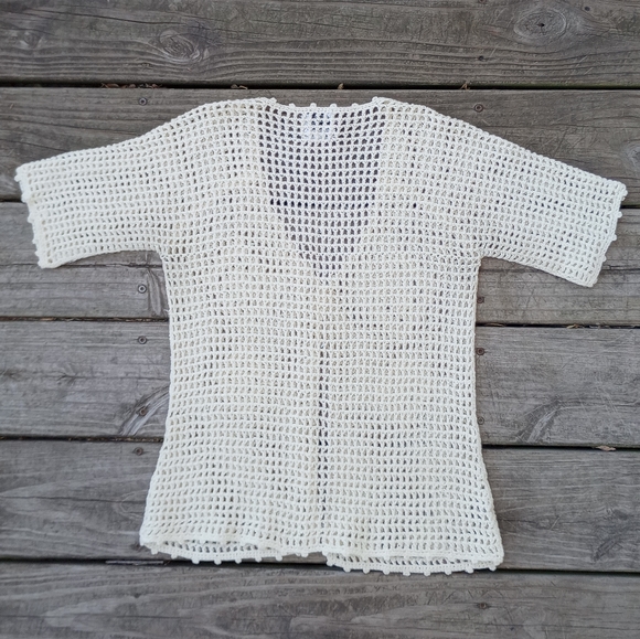 Size Small LEAP Vintage Knit Crochet Button Up Cardigan HOST PICK - Picture 15 of 15